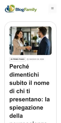 Anteprima del sito Blog Family, media di Italia per articoli sponsorizzati