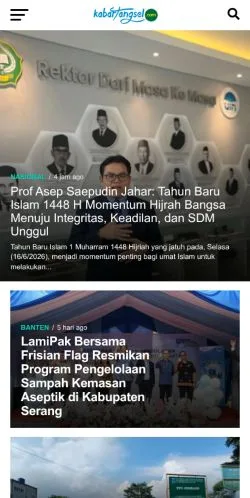 Anteprima del sito Kabar Tangsel, media di Indonesia per articoli sponsorizzati