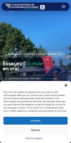 Anteprima del sito Salon de l'Automobile Électrique, media di Francia per articoli sponsorizzati