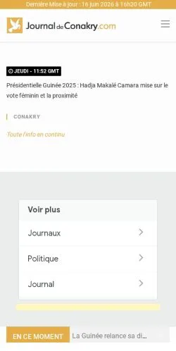 Anteprima del sito Journal de Conakry, media di Francia per articoli sponsorizzati