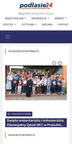 Anteprima del sito Podlasie24, media di Polonia per articoli sponsorizzati
