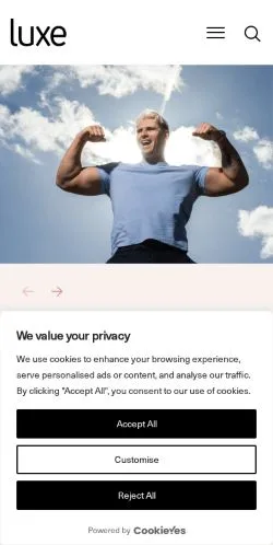 Anteprima del sito Luxe Magazine, media di Regno Unito per articoli sponsorizzati