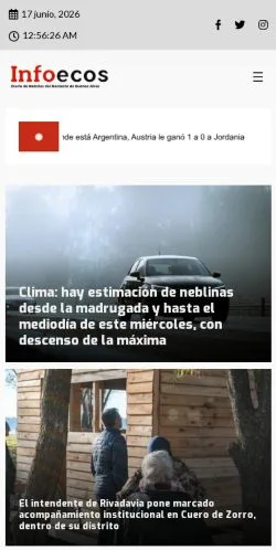 Forhåndsvisning af Infoecos, medie fra Argentina til sponsorerede artikler