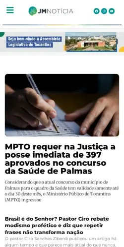 Anteprima del sito JM Notícia, media di Brasile per articoli sponsorizzati