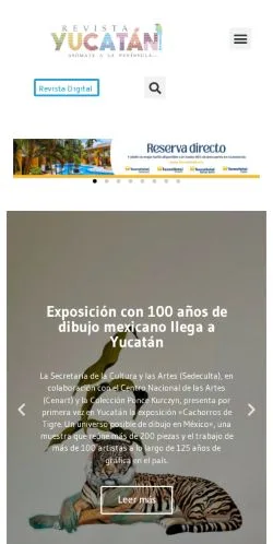 Anteprima del sito Revista Yucatán, media di Spagna per articoli sponsorizzati