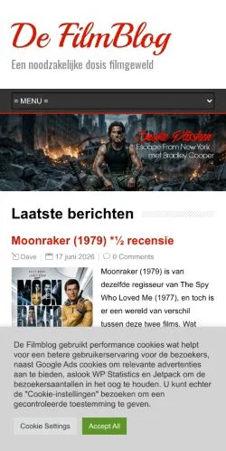 Anteprima del sito De FilmBlog, media di Belgio per articoli sponsorizzati