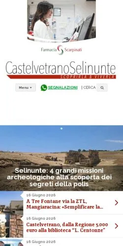 Anteprima del sito Castelvetrano Selinunte, media di Italia per articoli sponsorizzati