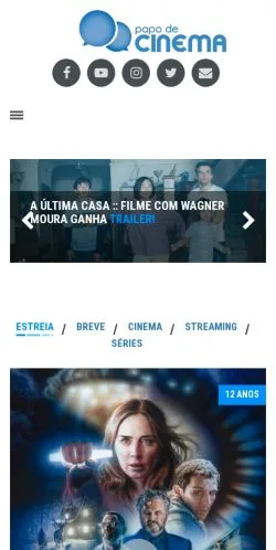 Anteprima del sito Papo de Cinema, media di Brasile per articoli sponsorizzati