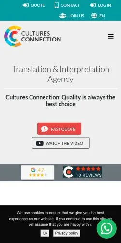 Podgląd witryny Cultures Connection, medium z kraju Stany Zjednoczone do artykułów sponsorowanych