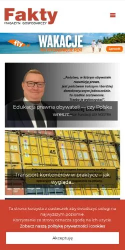Anteprima del sito Magazyn Fakty, media di Polonia per articoli sponsorizzati