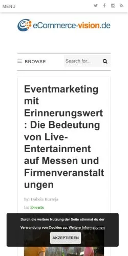 Vorschau der Website Ecommerce Vision, Medium aus Deutschland für gesponserte Artikel
