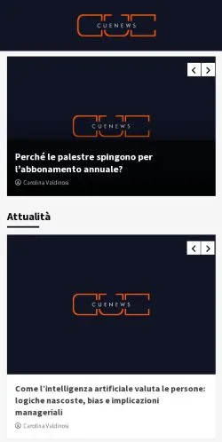 Preview of the Cuenews website, a media outlet in Italy for sponsored articles