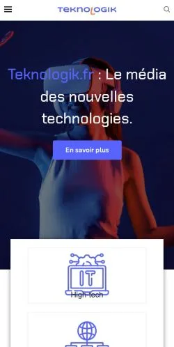 Anteprima del sito Teknologik, media di Francia per articoli sponsorizzati