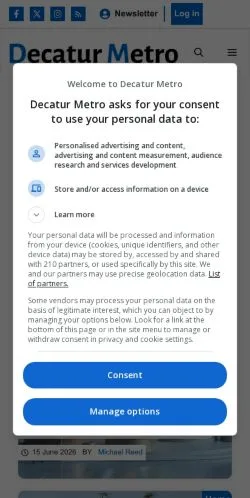 Anteprima del sito Decatur Metro, media di Stati Uniti per articoli sponsorizzati