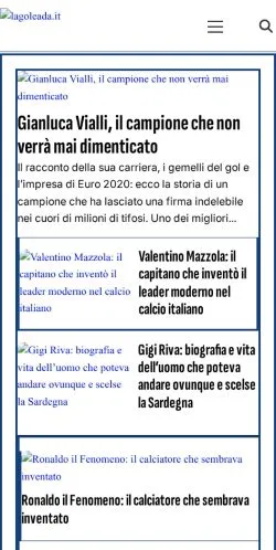 Aperçu du site Lagoleada, média de Italie pour articles sponsorisés