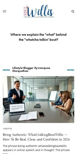 Anteprima del sito What U Talking Bout Willis, media di Stati Uniti per articoli sponsorizzati