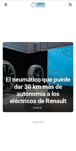 Anteprima del sito Somos Eléctricos, media di Spagna per articoli sponsorizzati