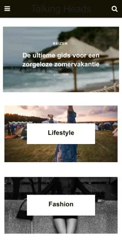 Podgląd witryny Talking Heads, medium z kraju Holandia do artykułów sponsorowanych