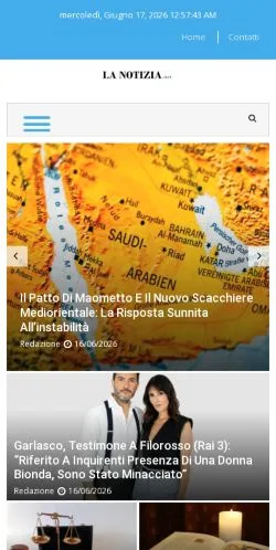 스폰서 기사용 이탈리아 매체 La Notizia 사이트 미리보기