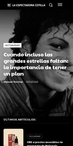 Anteprima del sito La Espectadora Cotilla, media di Spagna per articoli sponsorizzati