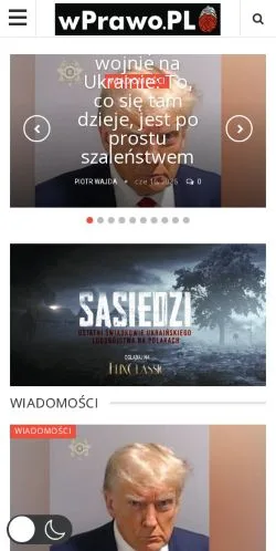 Forhåndsvisning av nettstedet wPrawo, medium fra Polen for sponsede artikler