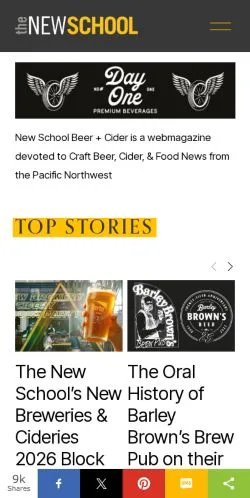 Anteprima del sito New School Beer + Cider, media di Stati Uniti per articoli sponsorizzati