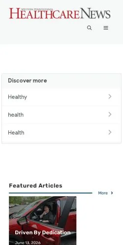 Anteprima del sito Western Pennsylvania Healthcare News, media di Stati Uniti per articoli sponsorizzati