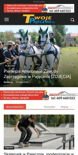 Anteprima del sito Twoje Pajęczno, media di Polonia per articoli sponsorizzati