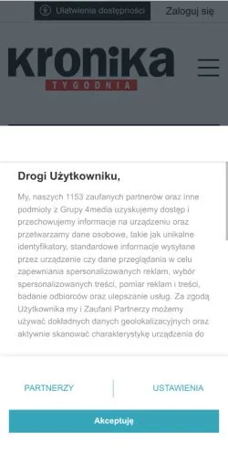 Podgląd witryny Kronika Tygodnia, medium z kraju Polska do artykułów sponsorowanych