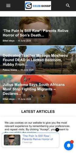 Anteprima del sito Celeb Gossip News, media di Stati Uniti per articoli sponsorizzati