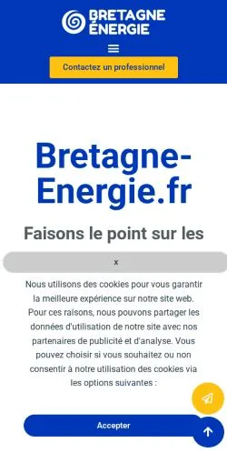 Anteprima del sito Bretagne Énergie, media di Francia per articoli sponsorizzati