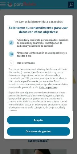 Aperçu du site paraBebés, média de Espagne pour articles sponsorisés