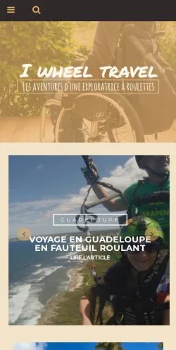 Anteprima del sito I Wheel Travel, media di Francia per articoli sponsorizzati