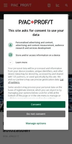 Anteprima del sito Piac&Profit, media di Ungheria per articoli sponsorizzati