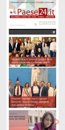 Podgląd witryny Paese24, medium z kraju Włochy do artykułów sponsorowanych