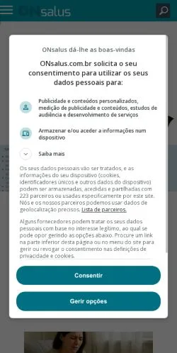 Aperçu du site ONsalus, média de Brésil pour articles sponsorisés