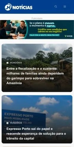 Anteprima del sito JH Notícias, media di Brasile per articoli sponsorizzati