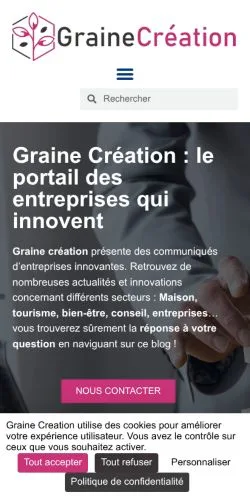 Anteprima del sito Graine Création, media di Francia per articoli sponsorizzati