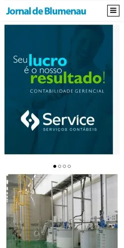 Anteprima del sito Jornal de Blumenau, media di Brasile per articoli sponsorizzati