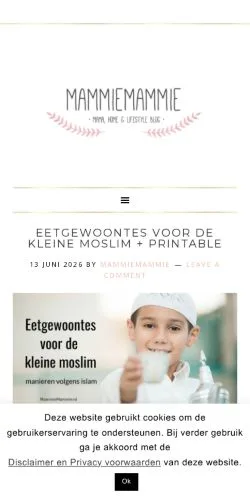 Podgląd witryny Mammie Mammie, medium z kraju Holandia do artykułów sponsorowanych