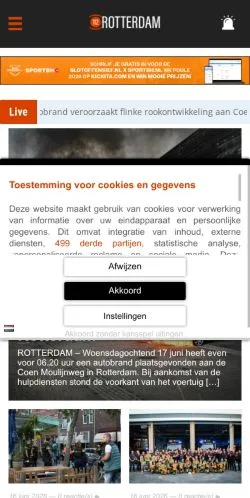 Anteprima del sito 112 Rotterdam, media di Paesi Bassi per articoli sponsorizzati