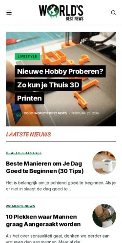 Podgląd witryny WorldsBestNews, medium z kraju Holandia do artykułów sponsorowanych