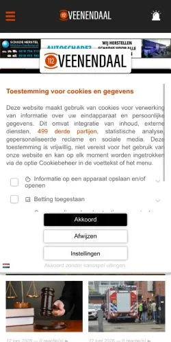 Anteprima del sito 112 Veenendaal, media di Paesi Bassi per articoli sponsorizzati