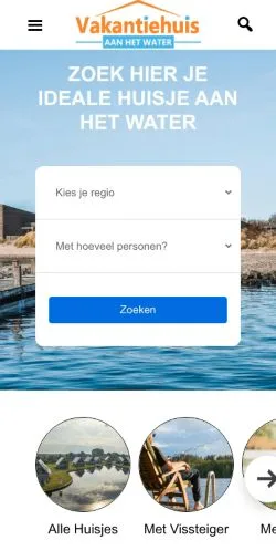 Anteprima del sito Huisje Aan Het Water, media di Paesi Bassi per articoli sponsorizzati