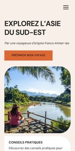 Vista previa del sitio Ici Laos Cambodge, medio de Francia para artículos patrocinados