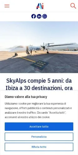 Anteprima del sito Alto Adige Innovazione, media di Italia per articoli sponsorizzati