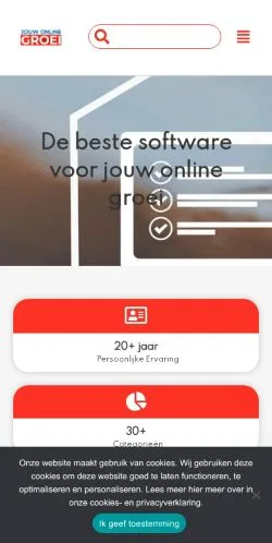Anteprima del sito Jouw Online Groei, media di Stati Uniti per articoli sponsorizzati