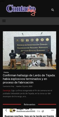 Anteprima del sito Contacto Hoy, media di Messico per articoli sponsorizzati