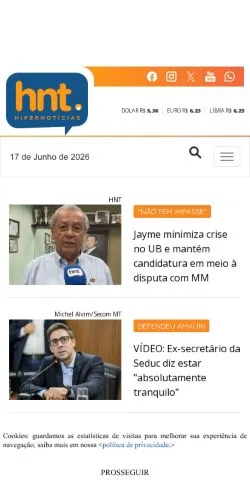 스폰서 기사용 브라질 매체 HiperNotícias 사이트 미리보기
