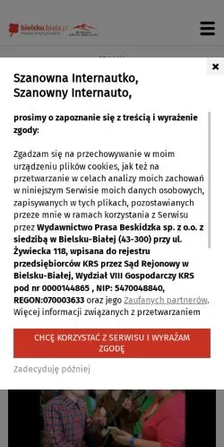 Podgląd witryny Bielsko Biała, medium z kraju Polska do artykułów sponsorowanych